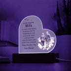 Gift for Wife Love You Longer Anniversary Birthday Valentine's Day Acrylic Heart Plaque