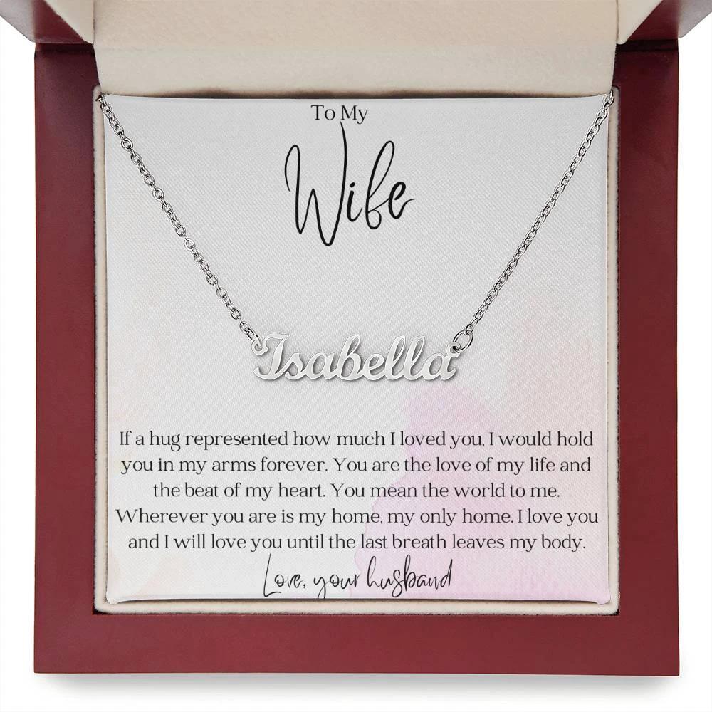 Gift for Wife - You are the Love of My Life - Personalized Name Necklace