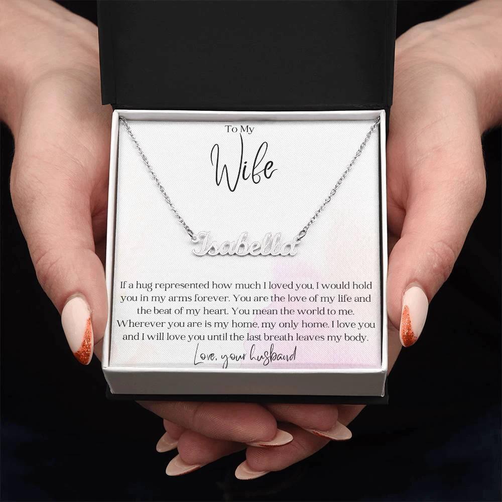 Gift for Wife - You are the Love of My Life - Personalized Name Necklace
