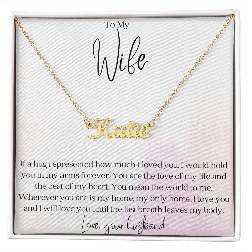 Gift for Wife - You are the Love of My Life - Personalized Name Necklace