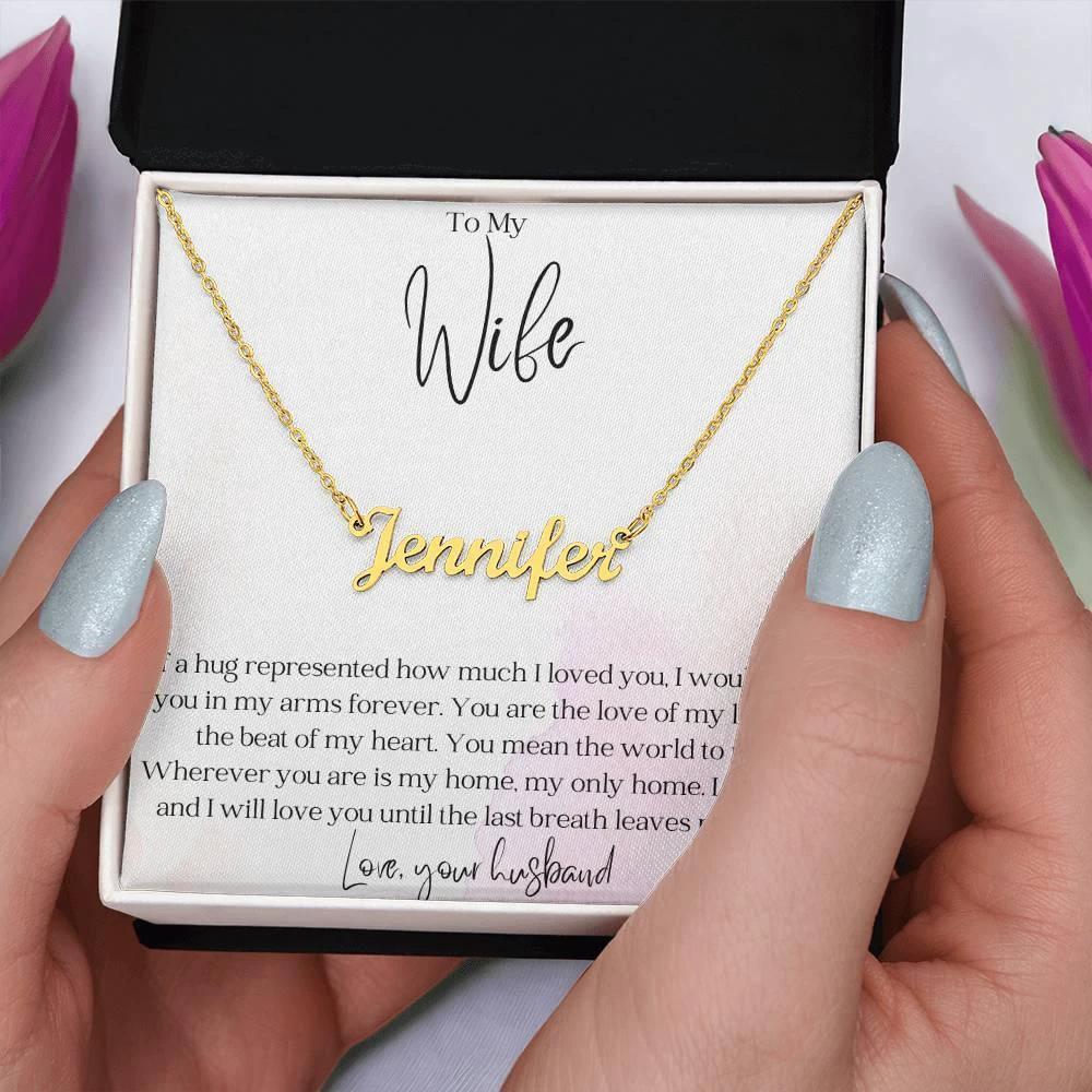 Gift for Wife - You are the Love of My Life - Personalized Name Necklace