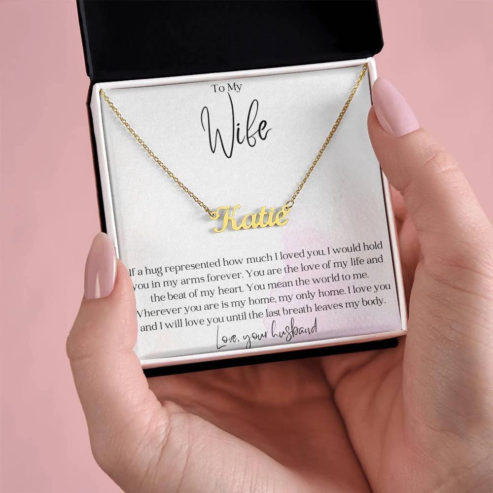 Gift for Wife - You are the Love of My Life - Personalized Name Necklace