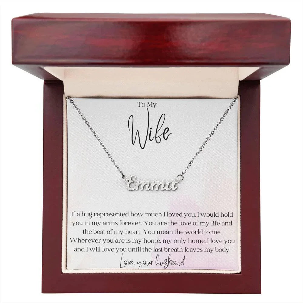 Gift for Wife - You are the Love of My Life - Personalized Name Necklace