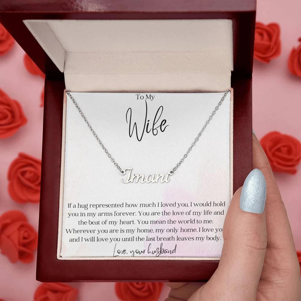 Gift for Wife - You are the Love of My Life - Personalized Name Necklace