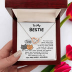 Gift for your Bestie, You are Amazing Interlocking Hearts Necklace