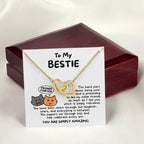 Gift for your Bestie, You are Amazing Interlocking Hearts Necklace