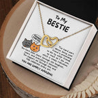 Gift for your Bestie, You are Amazing Interlocking Hearts Necklace