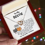 Gift for your Bestie, You are Amazing Interlocking Hearts Necklace