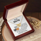 Gift for your Bestie, You are Amazing Interlocking Hearts Necklace