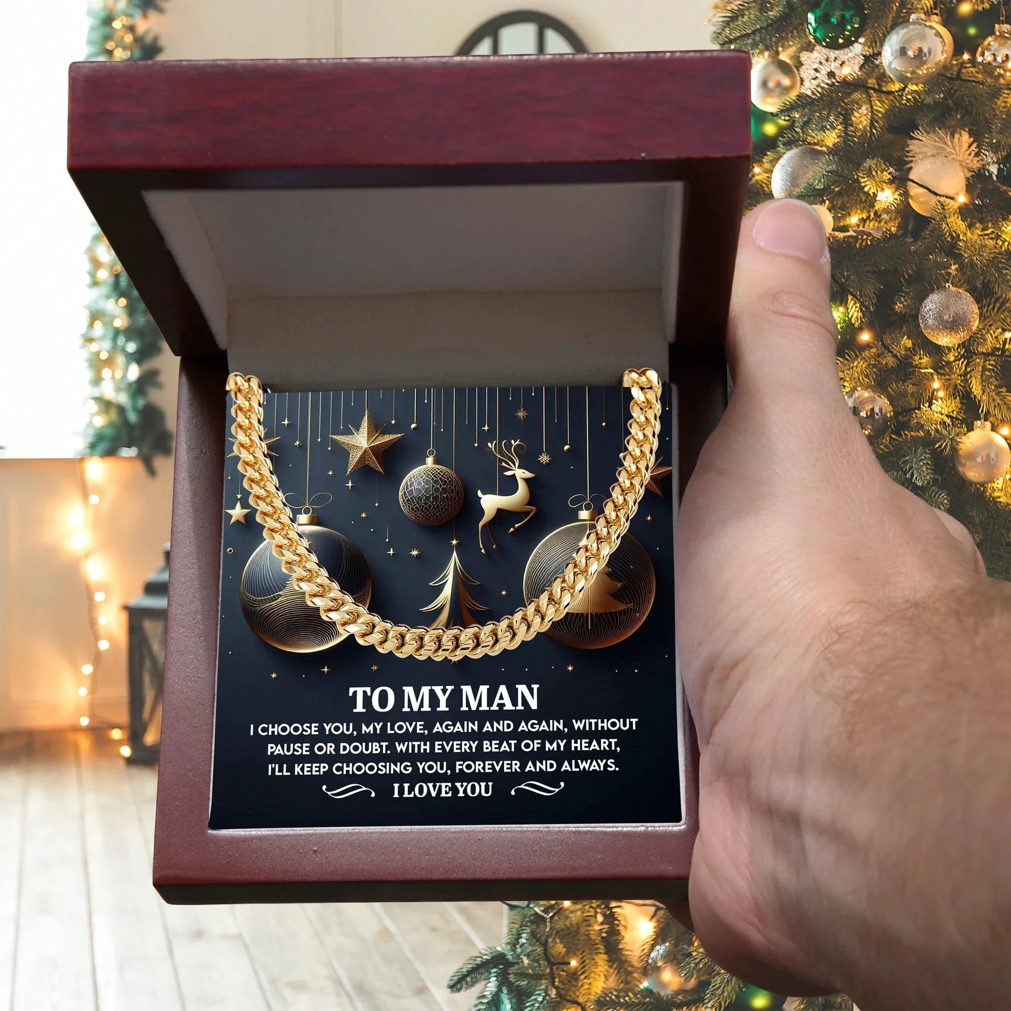 Gift for My Man - Every Beat - Cuban Link Chain Necklace