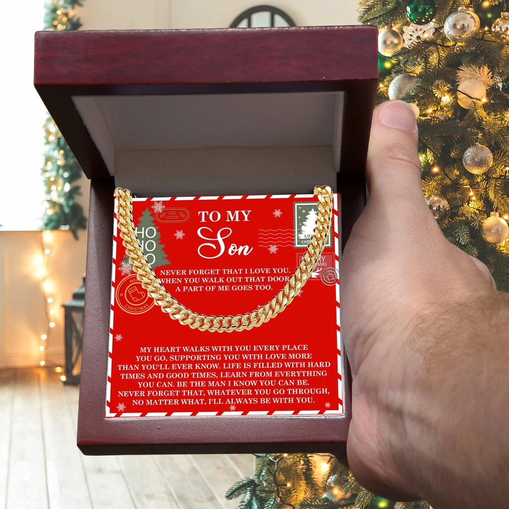 Gift for Son - That Door - Cuban Link Chain Necklace