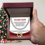 Gift for Son - There For You - Cuban Link Chain Necklace