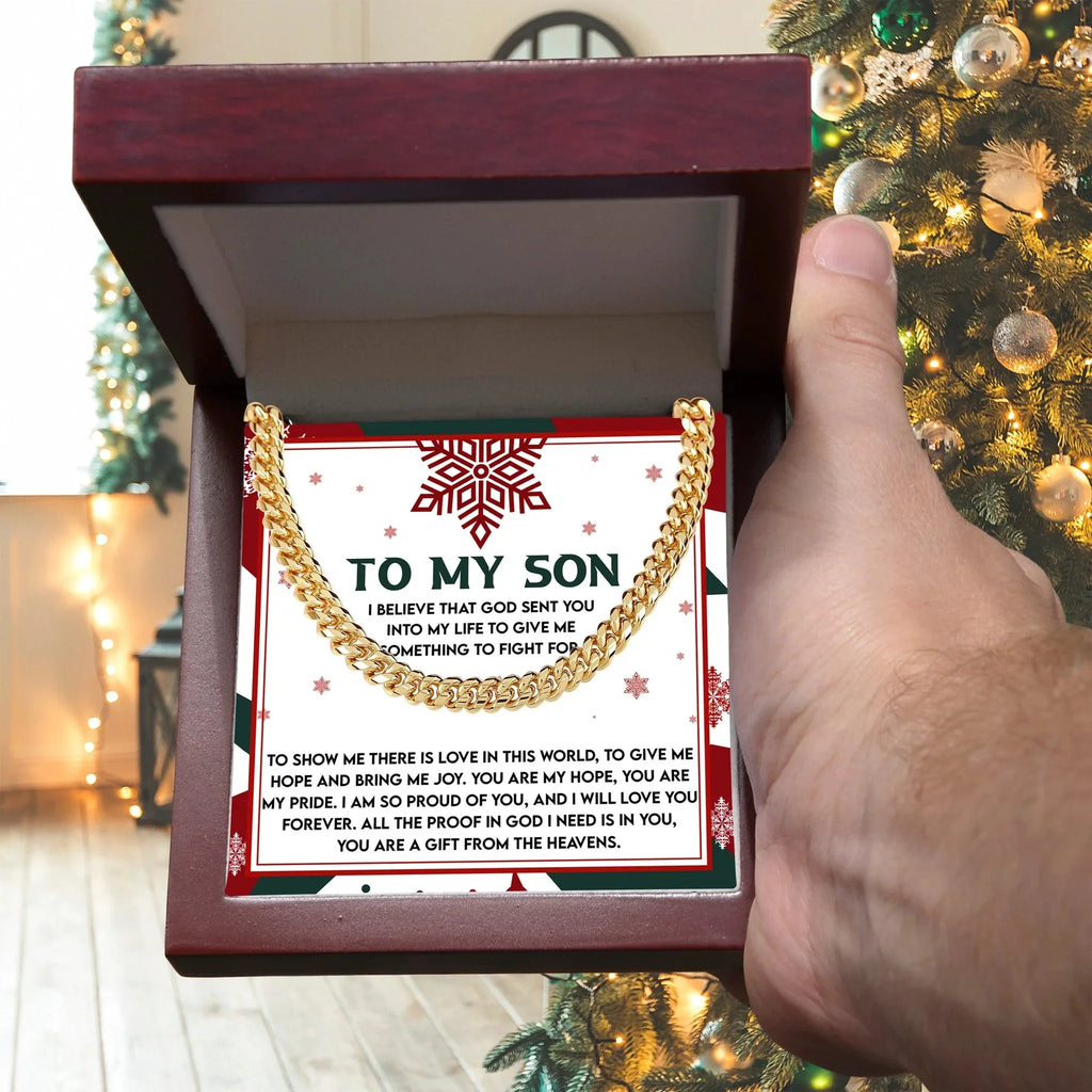 Gift for Son - To Fight For - Cuban Link Chain Necklace