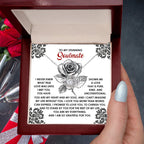 To My Stunning Soulmate Love Knot Necklace – A Romantic Gift to Cherish and Celebrate Unconditional Love