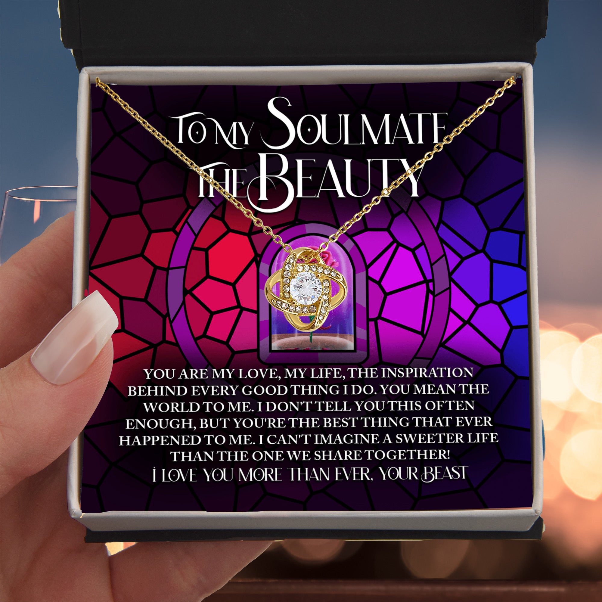 To My Soulmate: The Beauty - Love Knot Necklace – A Romantic Gift Inspired by Timeless Love and Devotion - Mallard Moon Gift Shop