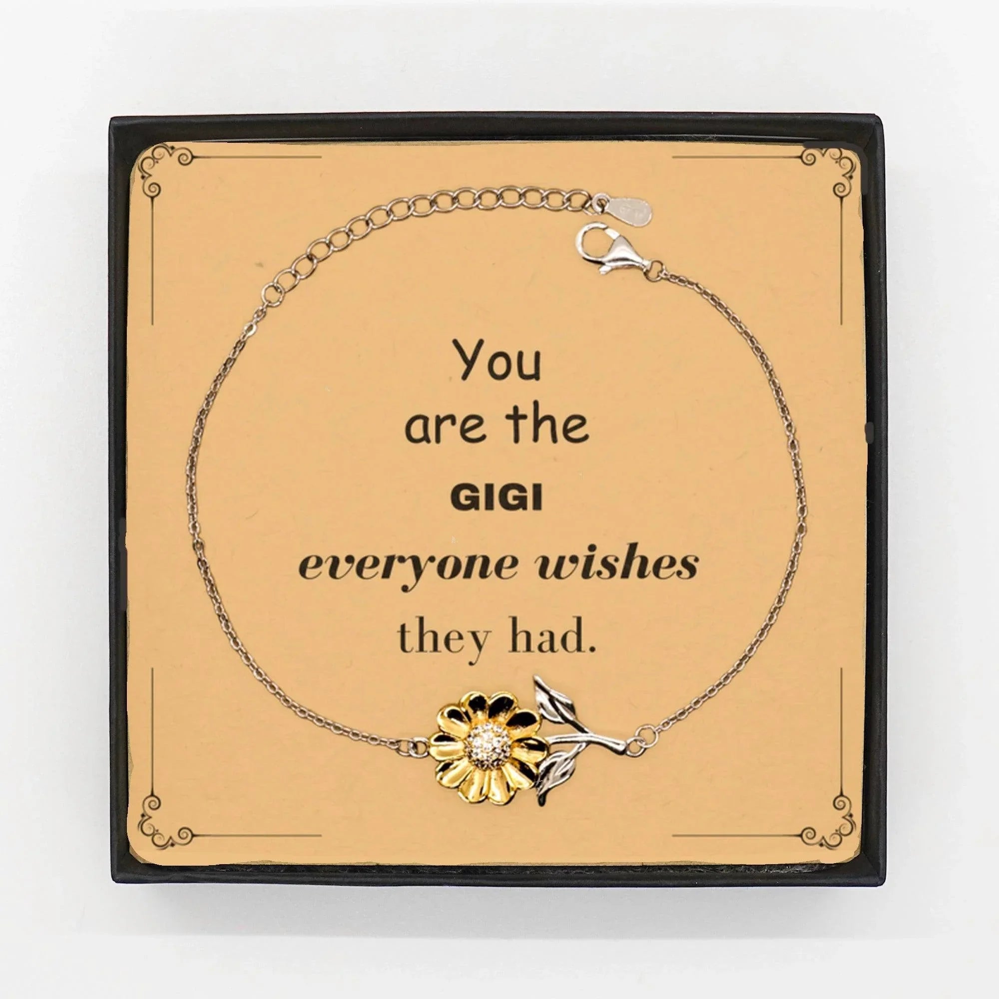 Gigi Sunflower Bracelet, Everyone wishes they had, Inspirational Bracelet For Gigi, Gigi Gifts, Birthday Christmas Unique Gifts For Gigi