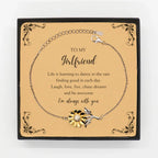 Girlfriend Sunflower Bracelet - Life is Learning to Dance in the Rain Birthday, Christmas Holiday Gifts