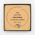 Girlfriend Sunflower Bracelet, Everyone wishes they had, Inspirational Bracelet For Girlfriend, Girlfriend Gifts, Birthday Christmas Unique Gifts For Girlfriend