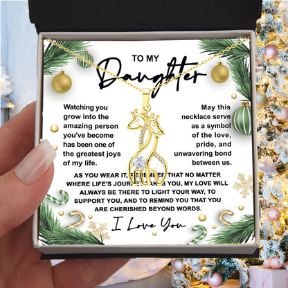 Gift for Daughter - You are Cherished Beyond Words - Giraffe Pendant Necklace - Mallard Moon Gift Shop