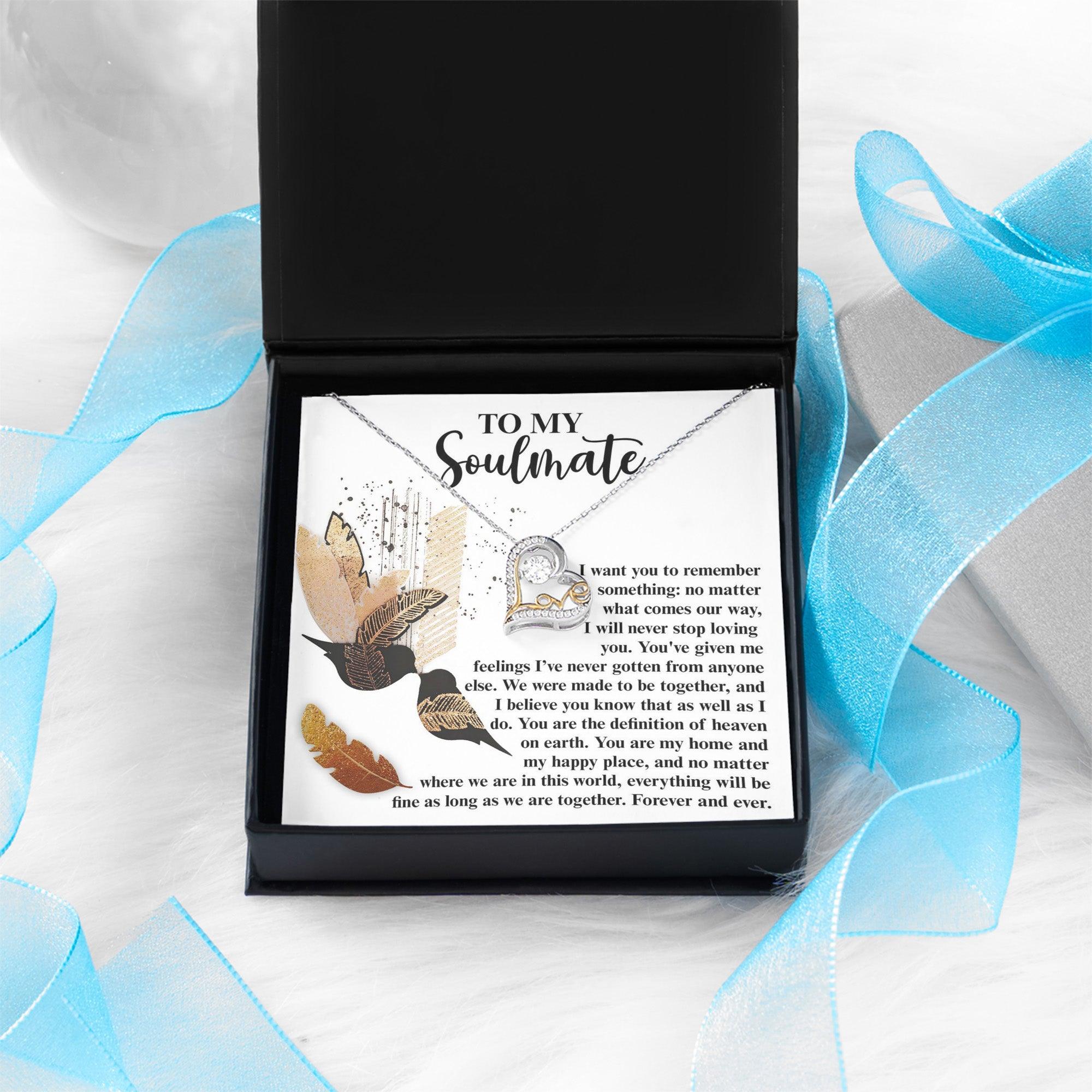 Gift for Soulmate - Given Me Feelings - Love Dancing Heart Pendant Necklace - Mallard Moon Gift Shop