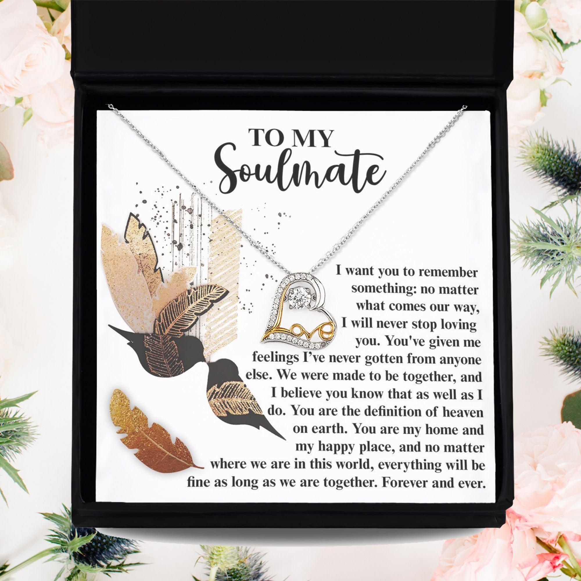 Gift for Soulmate - Given Me Feelings - Love Dancing Heart Pendant Necklace - Mallard Moon Gift Shop