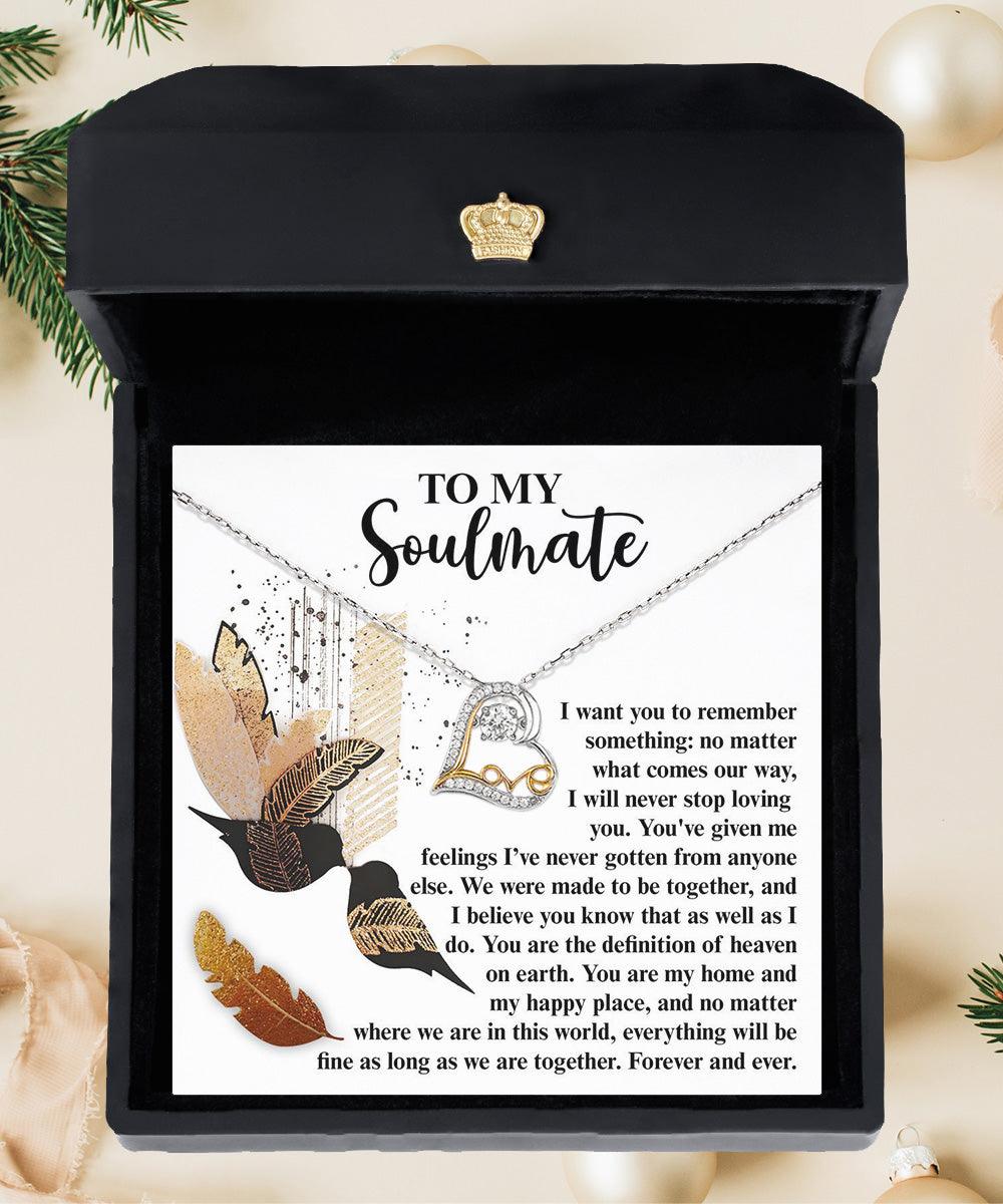 Gift for Soulmate - Given Me Feelings - Love Dancing Heart Pendant Necklace - Mallard Moon Gift Shop