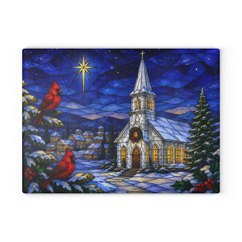Christian Christmas Glass Cutting Board, Faith Filled Christmas Decor, Religious Christmas Gift, Choose From 10 Designs