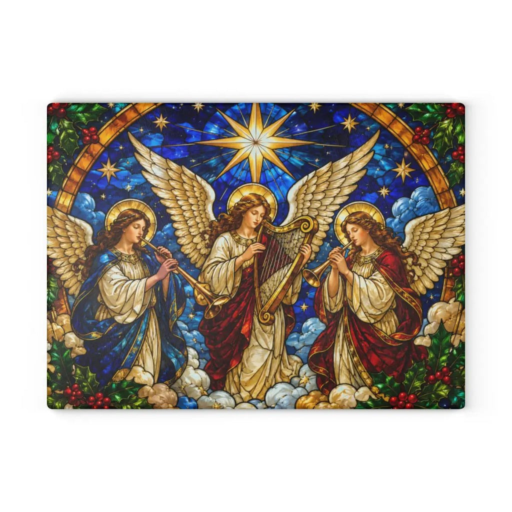 Christian Christmas Glass Cutting Board, Faith Filled Christmas Decor, Religious Christmas Gift, Choose From 10 Designs