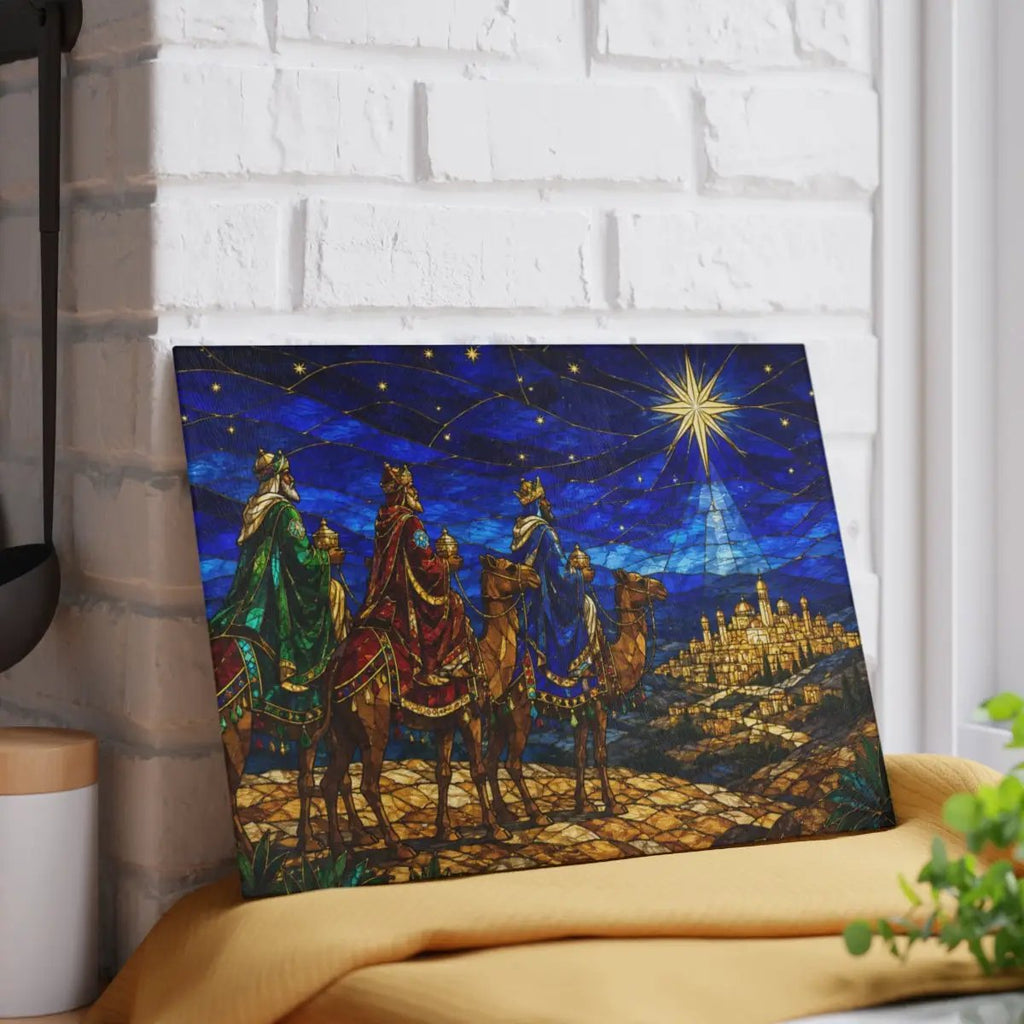 Christian Christmas Glass Cutting Board, Faith Filled Christmas Decor, Religious Christmas Gift, Choose From 10 Designs