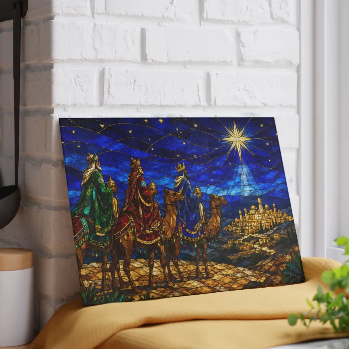 Christian Christmas Glass Cutting Board, Faith Filled Christmas Decor, Religious Christmas Gift, Choose From 10 Designs