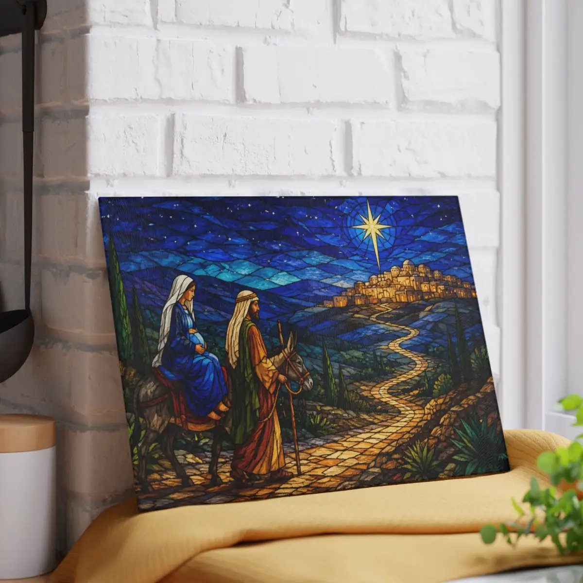 Christian Christmas Glass Cutting Board, Faith Filled Christmas Decor, Religious Christmas Gift, Choose From 10 Designs