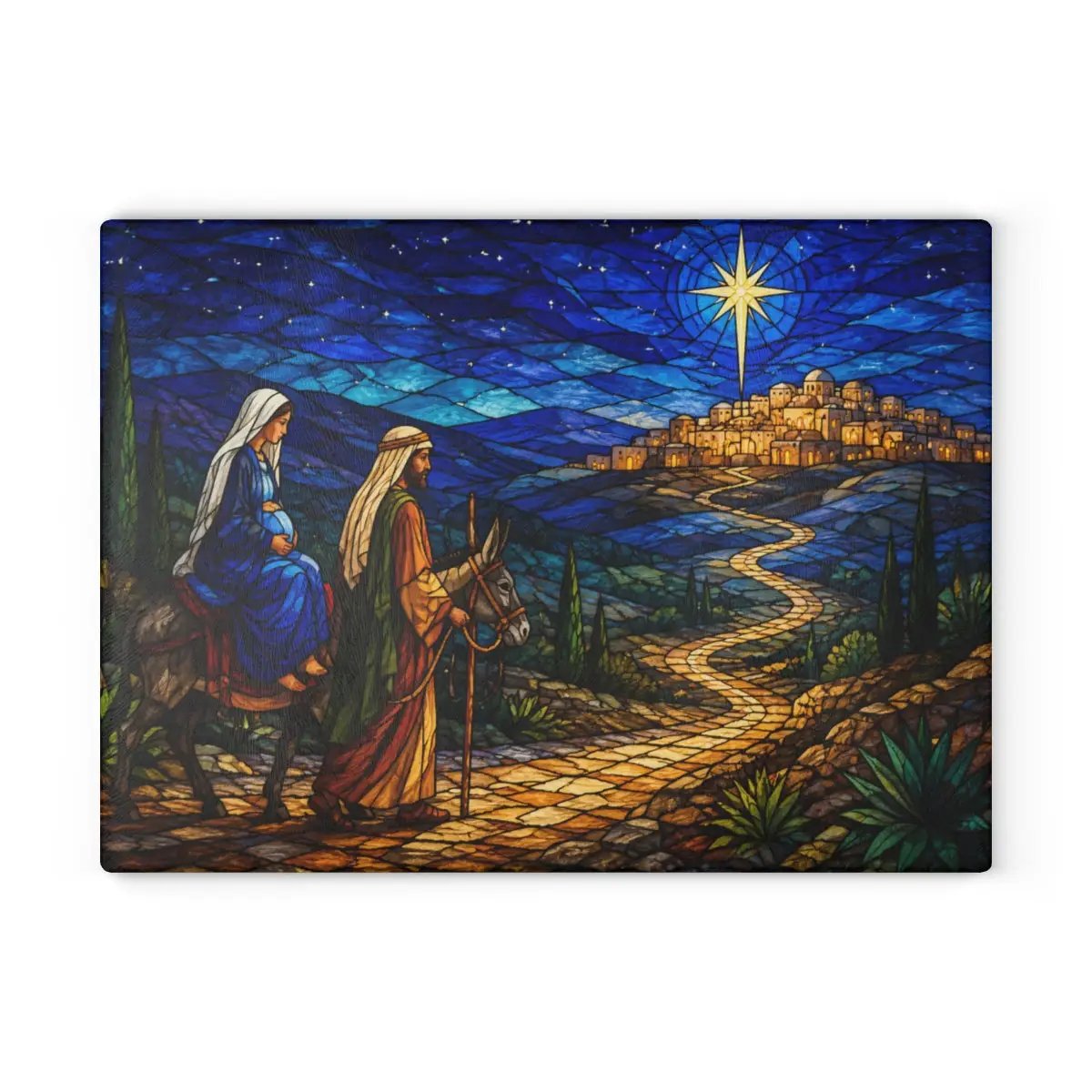 Christian Christmas Glass Cutting Board, Faith Filled Christmas Decor, Religious Christmas Gift, Choose From 10 Designs