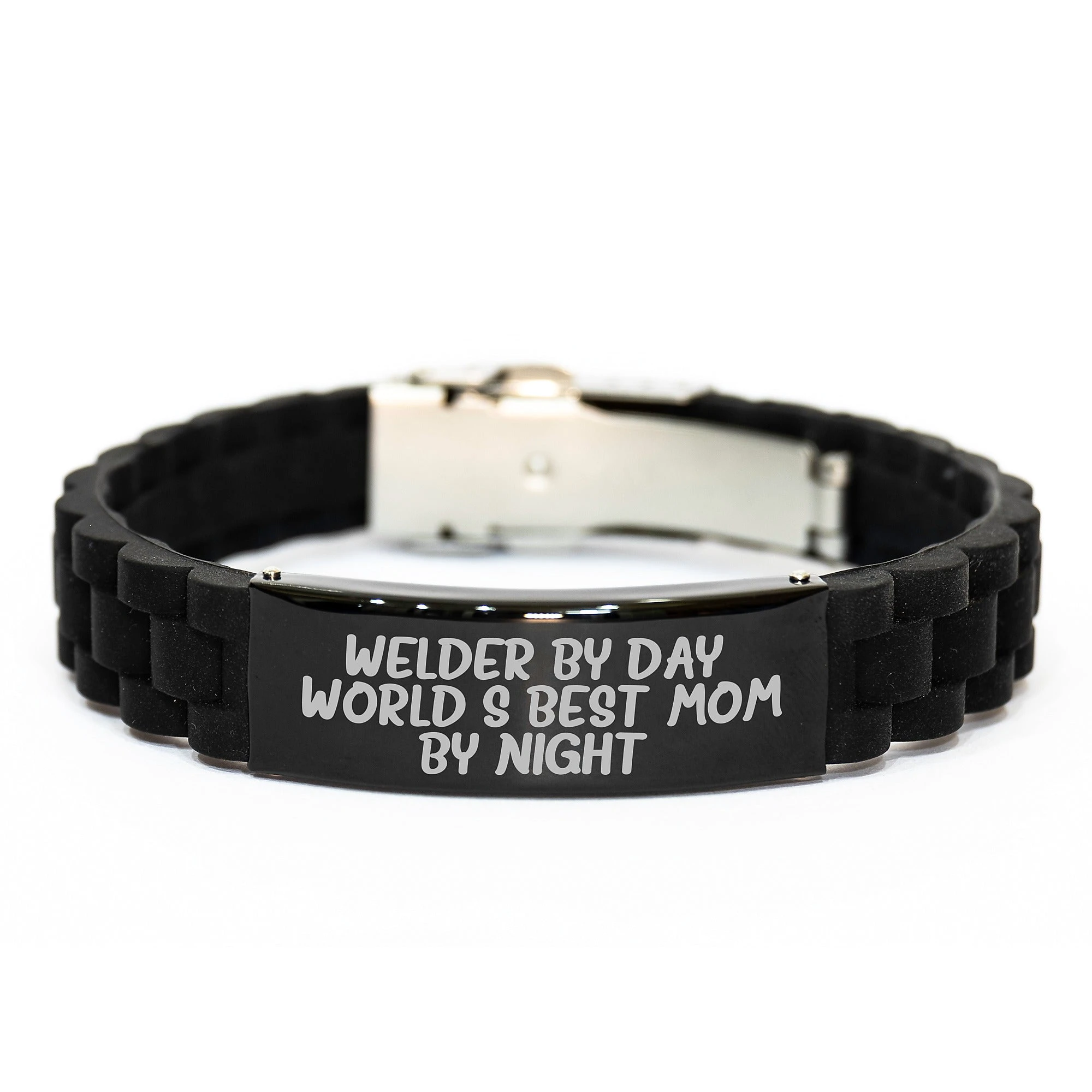 Funny Welder Gifts from Mom, Glide lock Clasp Bracelet for Welder Husband, World's Best Mom Welder Christmas Unique Gifts