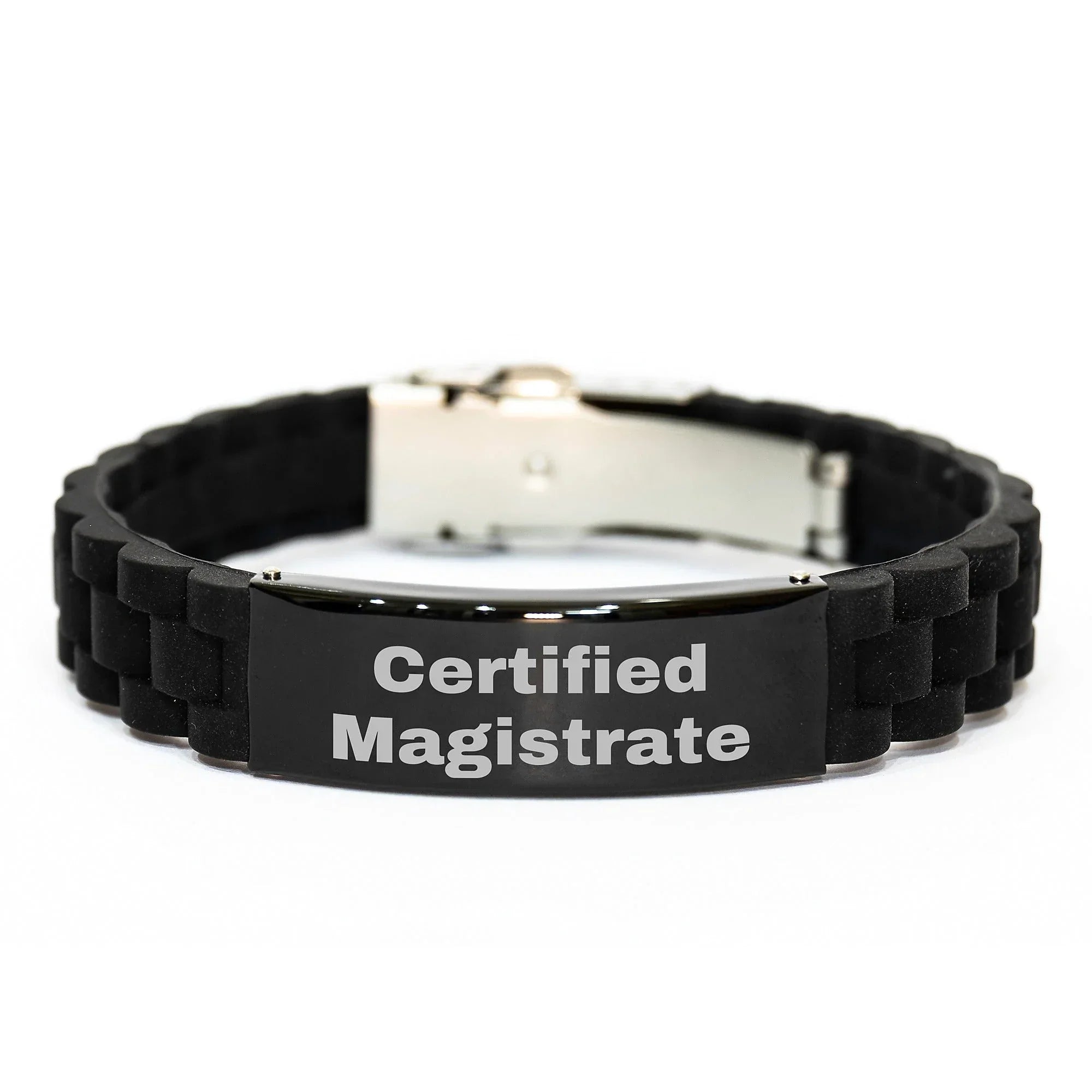 Funny Certified Magistrate Gifts from Friends - Inspirational Glide lock Clasp Bracelet for Magistrate on Birthday - Gifts for Men, Women, Family