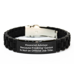 Financial Advisor Keepsake Premium Bracelet for Him Birthday Gift - Image 1