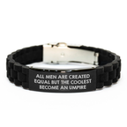 Birthday Gift for Her Umpire Glidelock Black Bracelet Present - Image 1