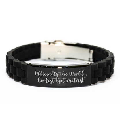 Officially The World's Coolest Optometrist Funny Gifts for Men from Women - Glide lock Clasp Bracelet Optometrist Unique Christmas Unique Gifts - Image 1