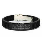 Funny American Bobtail Cat Gifts for Men Women Christmas Unique Presents from Friends Family Glide lock Clasp Bracelet Lovers