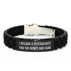 Funny Quote Glide lock Clasp Bracelet for Psychiatrist, Gifts from Family and Friends, Christmas Unique Gifts for Him or Her