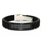 For Him Keepsake Agent Glidelock Bracelet Premium Black Birthday Gift - Image 1