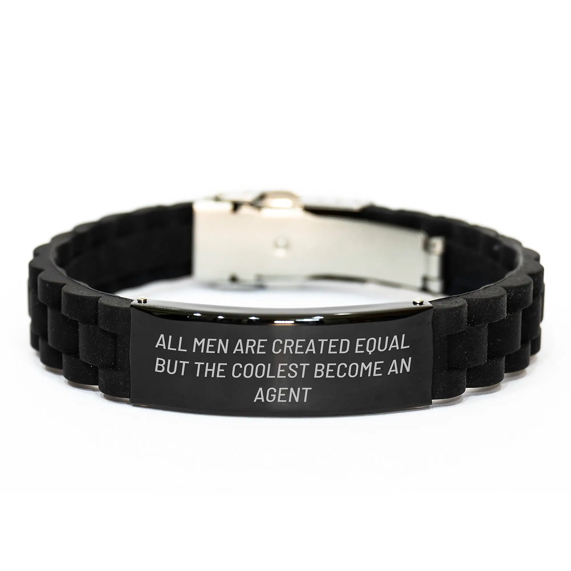 For Him Keepsake Agent Glidelock Bracelet Premium Black Birthday Gift - Image 1