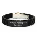 Aerospace Engineer Future Gifts from Friends for Birthday Unique Glide lock Clasp Bracelet with Inspirational Quote, Men's or Women's Gift