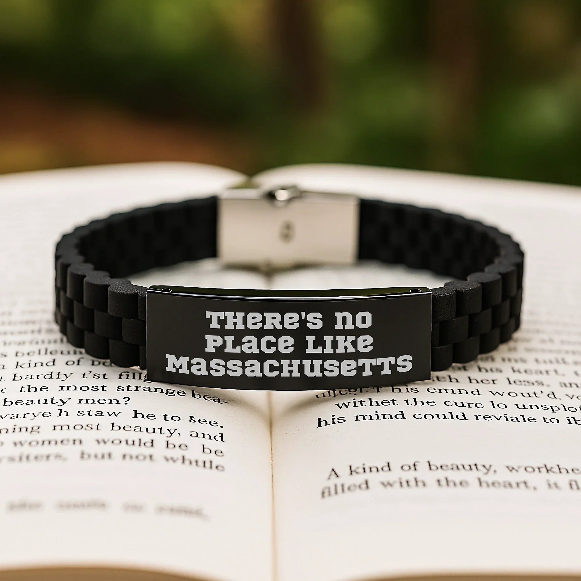 Funny Massachusetts Gifts from Friends and Family - Glide lock Clasp Bracelet Christmas Unique Presents for Women and Men