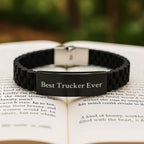 Funny Trucker Gifts from Men to Trucker on Valentine's - Best Trucker Ever Glide lock Clasp Bracelet