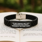 Funny Developer Quotes Gifts for Men from Friends - Glide lock Clasp Bracelet, Christmas Unique Presents for Husband, Sweetheart