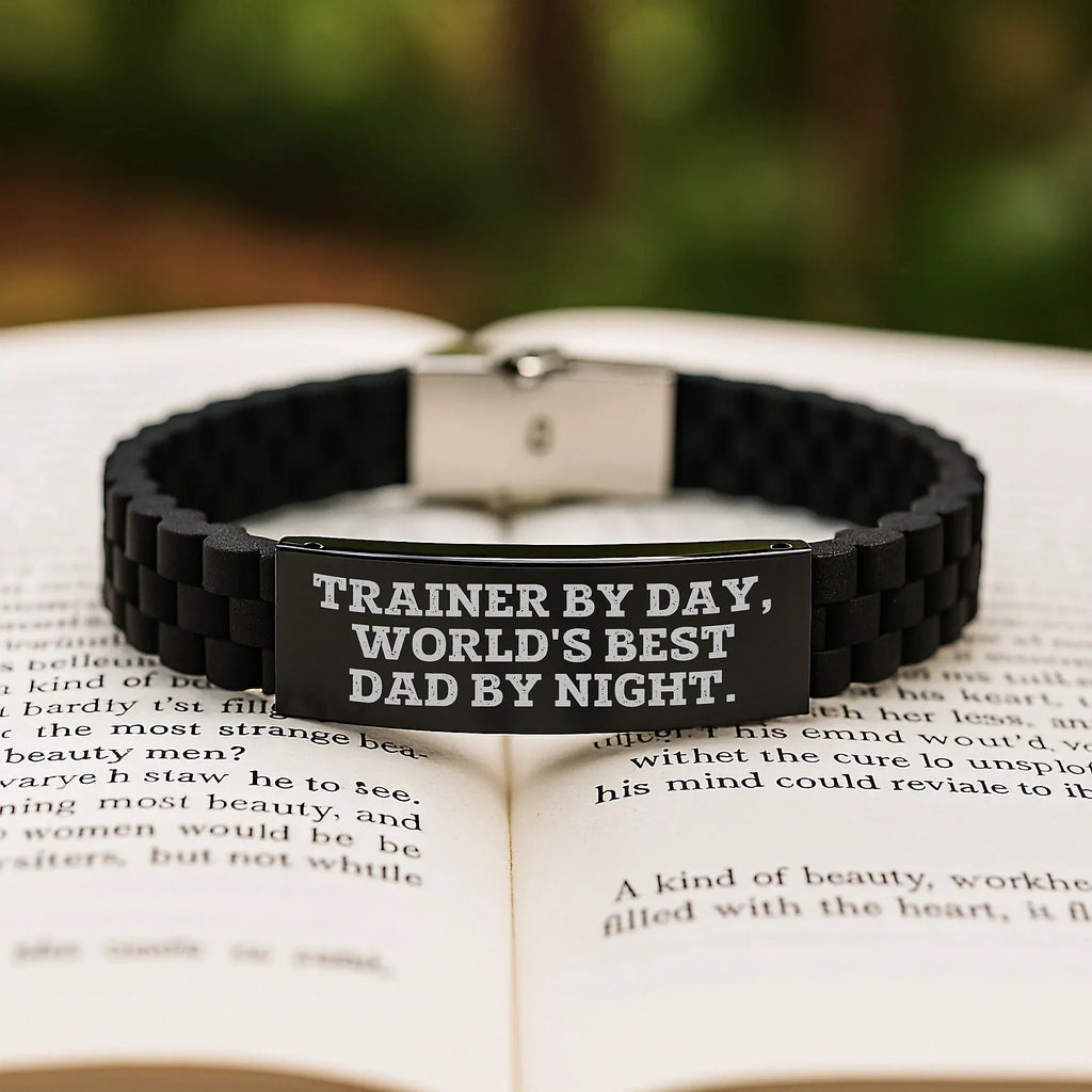 Funny Trainer Gifts from Dad, Trainer By Day World's Best Dad, Valentine's Unique Gifts for Trainer