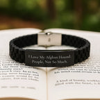 Funny Afghan Hound Dog Lover's Glide lock Clasp Bracelet for Valentine's Unique Gifts from Friends to Family Members, Inspirational Dog Mom