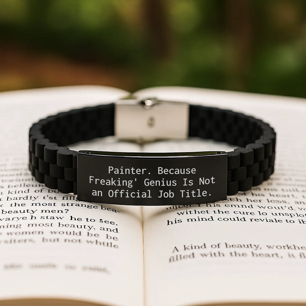 Painter Keepsake Bracelet for Him Birthday Gift Premium Silver Style - Image 2