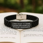 Chihuahua Dog Lovers Valentine Bracelet Glide Lock Clasp Gift Coffee Quote