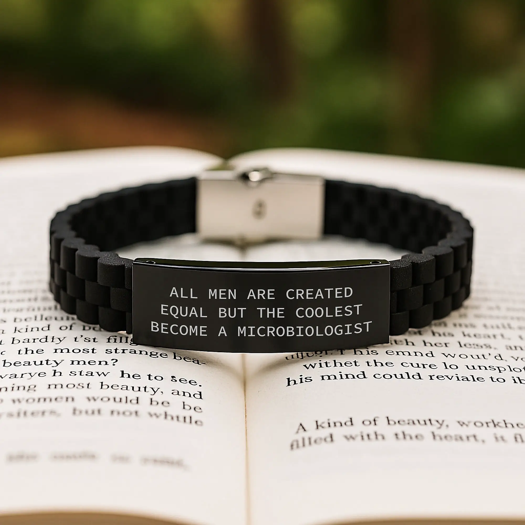 Microbiologist Keepsake Glidelock Bracelet Birthday Gift for Him - Image 2